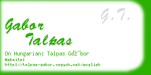 gabor talpas business card